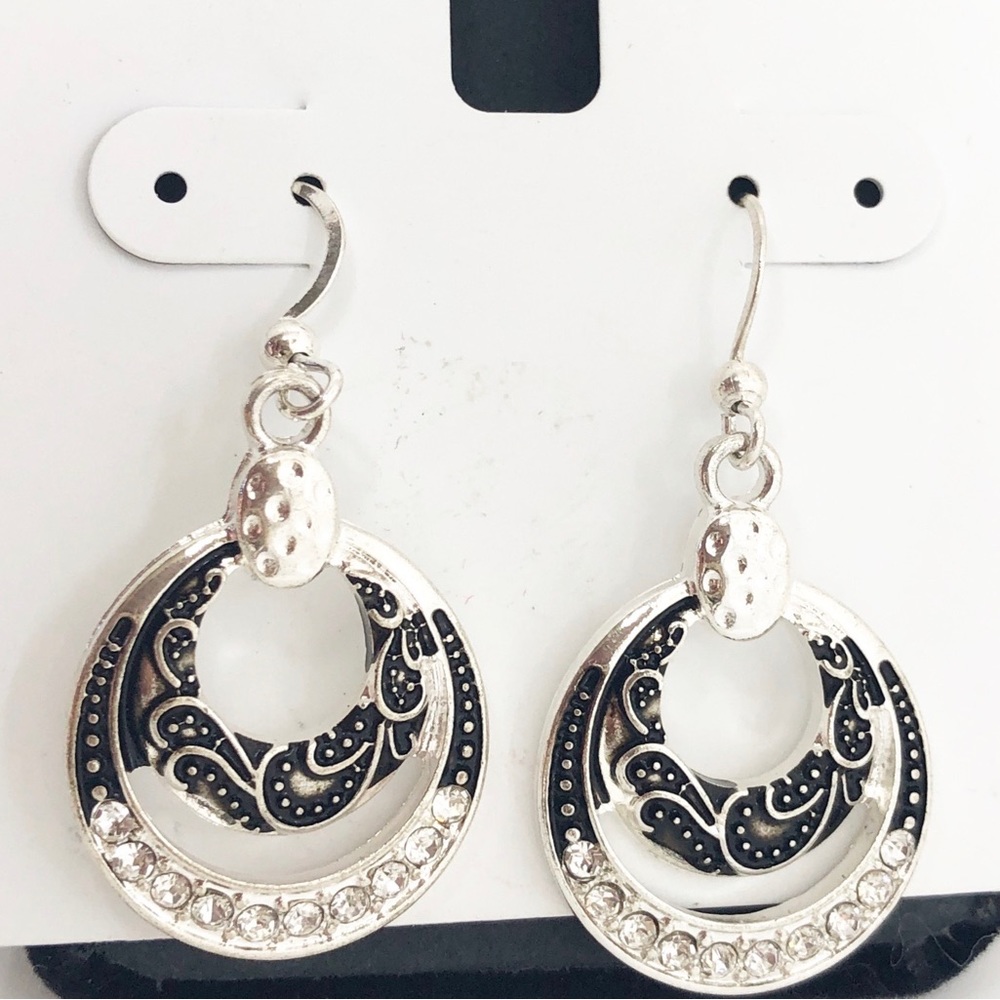 Charter Club Silver-Tone filigree earrings hook